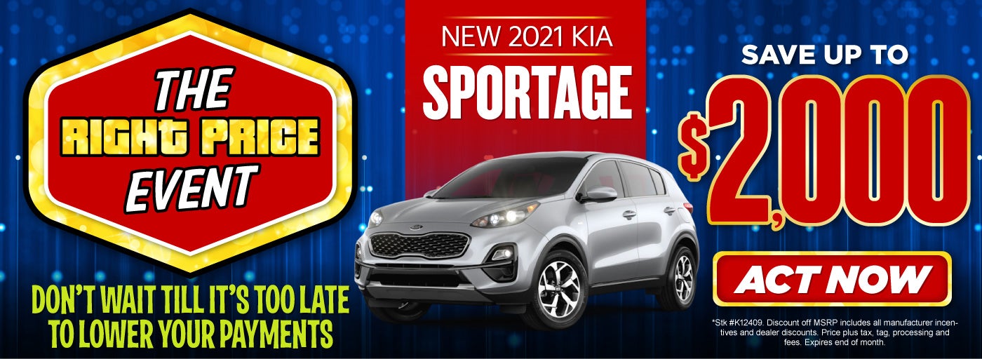 New 2021 KIA Sportage Save up to $3000. Click here.