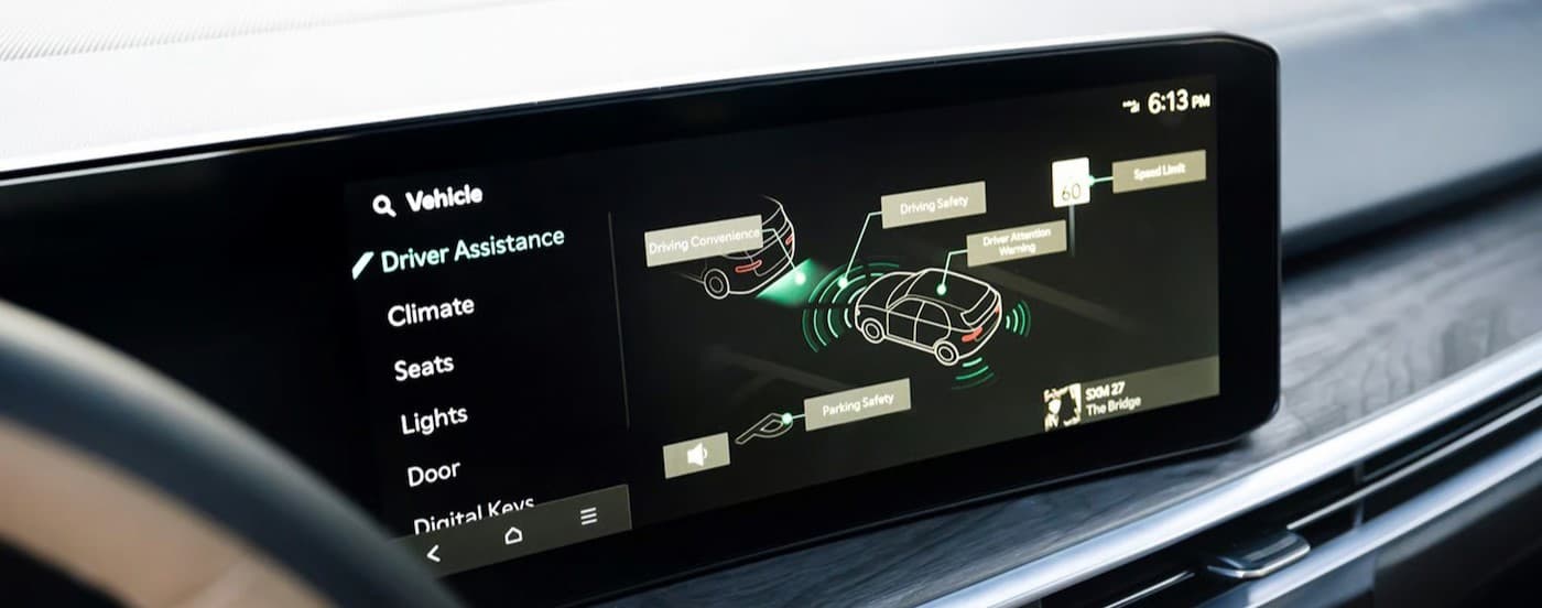 Infotainment screen in a 2025 Kia Sorento.